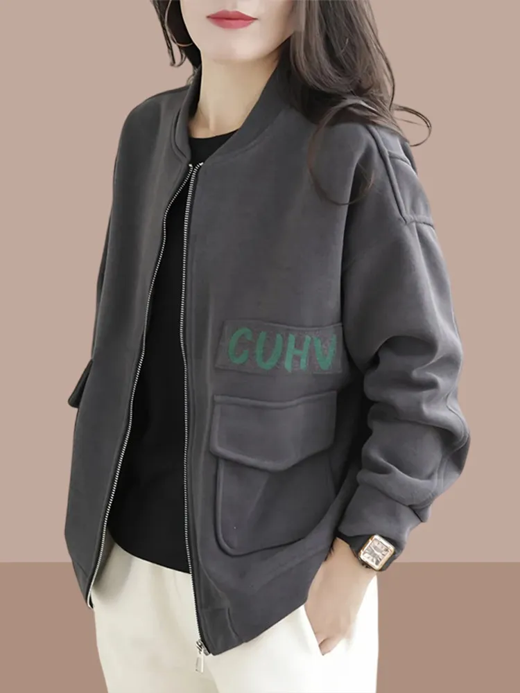 

Korean Sle Sweater Cardigan ort Jaet Women's Faion Versatile Spring Autumn New ular Jaet Top Straight Hem Design