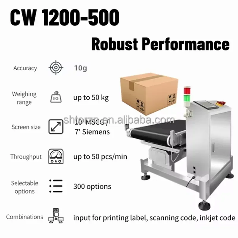 High Precision Smart Industrial Weight Checker LCD Display Stainless Steel Weighing Machine for Weight Inspection