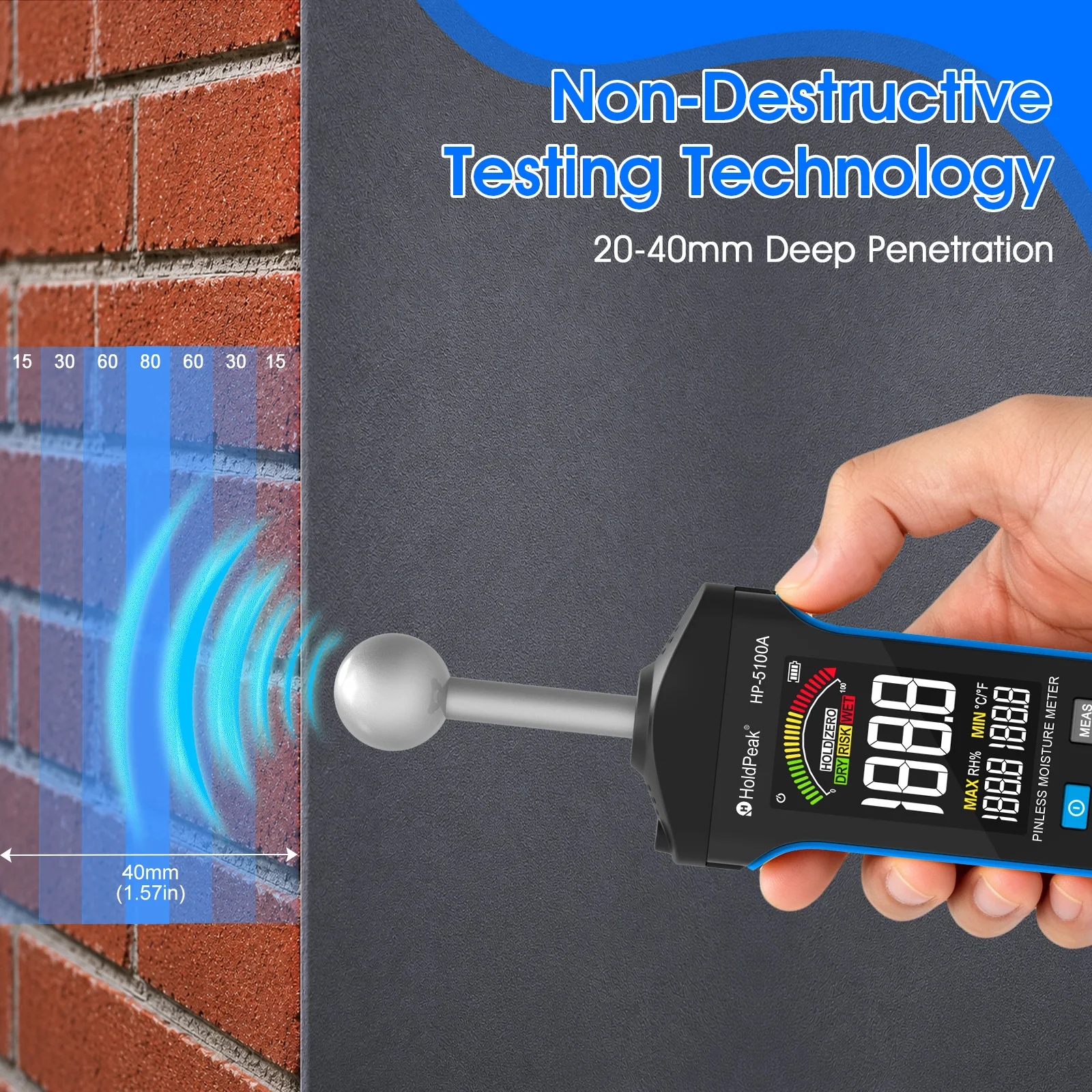 جهاز قياس الرطوبة بدون دبابيس، - مراجعة Moisture Meter Concrete Digital وسعره