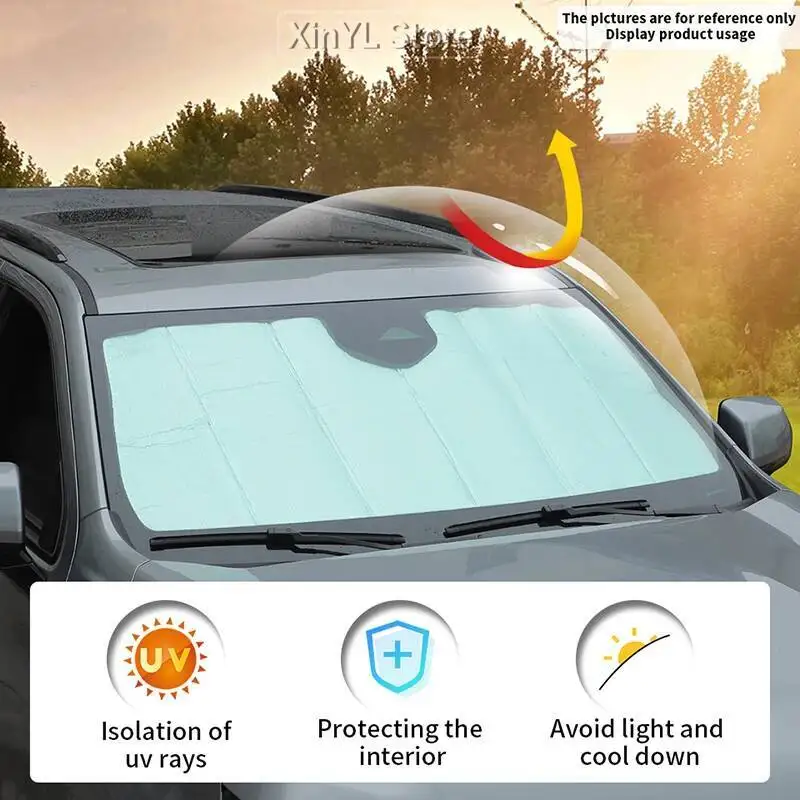 Car Front Window Window Sun Visor Cover Windshield Sunshade Insulation Pad For Chevrolet Tahoe/GMC-YUKON 2024 Up 1PC