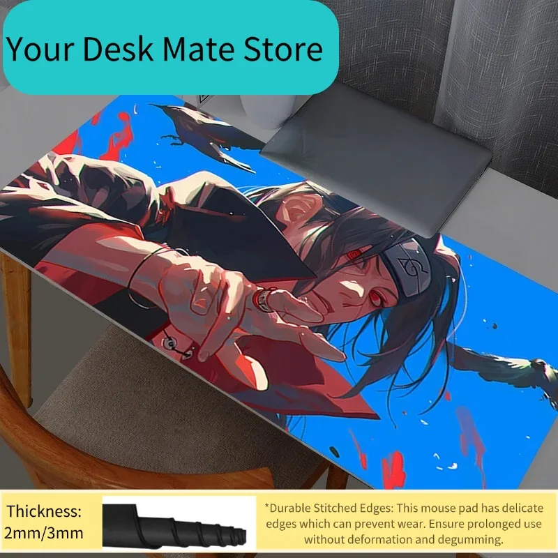 

Mouse Pad Computer Naruto Itachi Uchiha Laptop Anime Keyboard Mouse Mat Large Mousepad Keyboards Gamers Decoracion Desk Mat