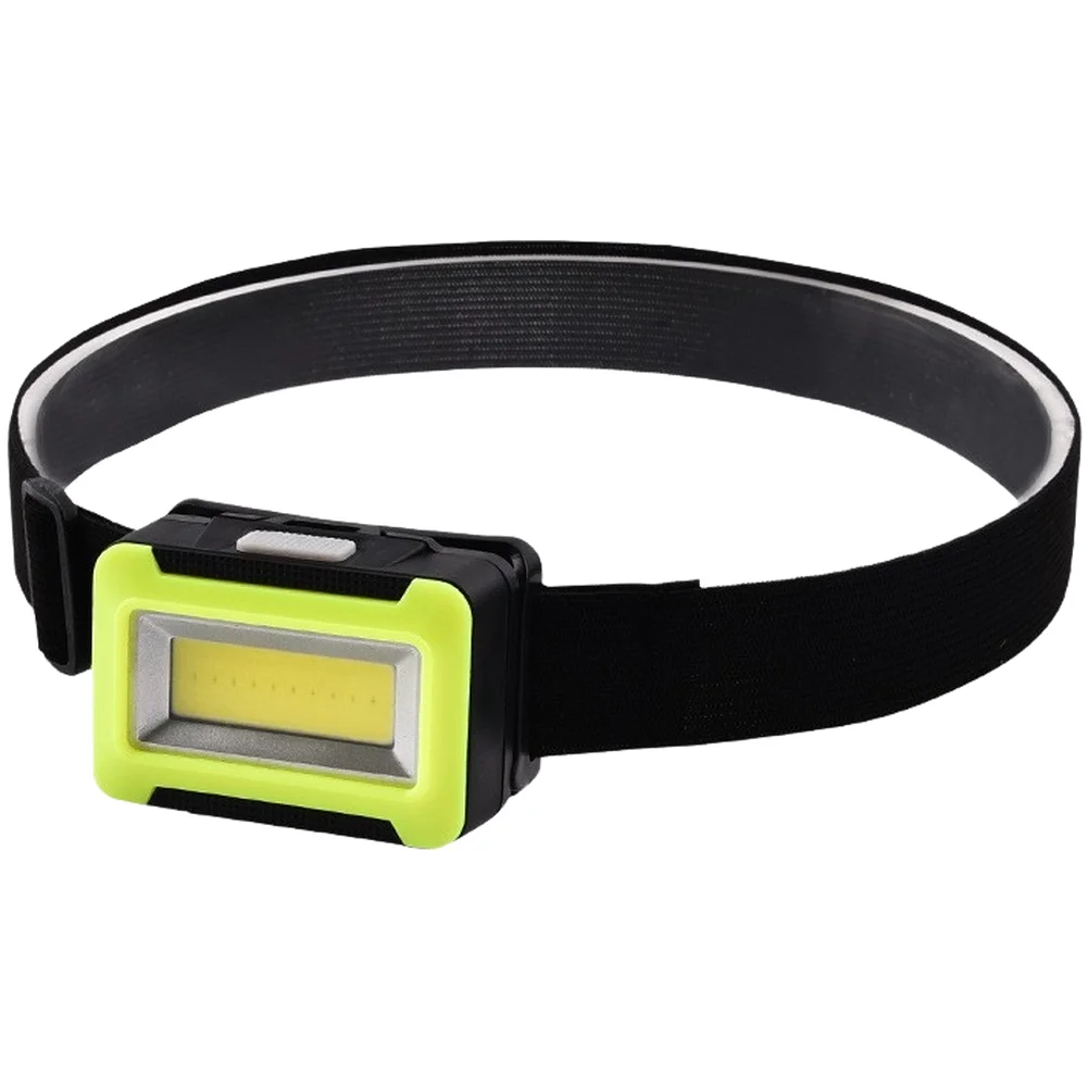 

COB LED Headlamp for Camping Cycling Hiking Fishing Outdoor Tasks Adjustable Brightness Strong Weak Strobe AAA Battery Operated