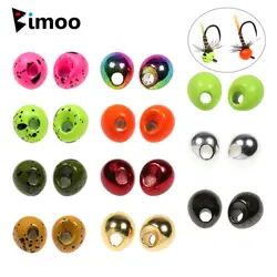 Bimoo 20pcs 2.3~3.8mm Fast Sink Offset Tungsten Beads Drop Shape Jig Off Beads Fly Tying Material For Wet Jig Nymph Shrimps Scud