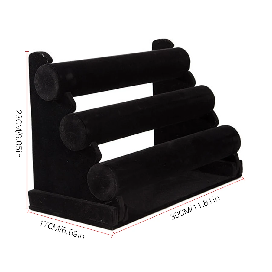three-layer flannelette bracelet display stand, suitable for a variety of scenes of bracelet storage and display