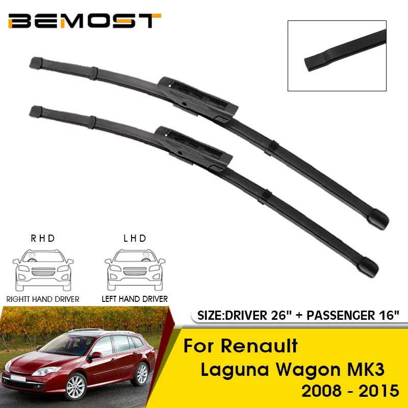 Car Wiper Blades For Renault Laguna Wagon MK3 2008-2015 Windshield Windscreen Front Window Blades 26