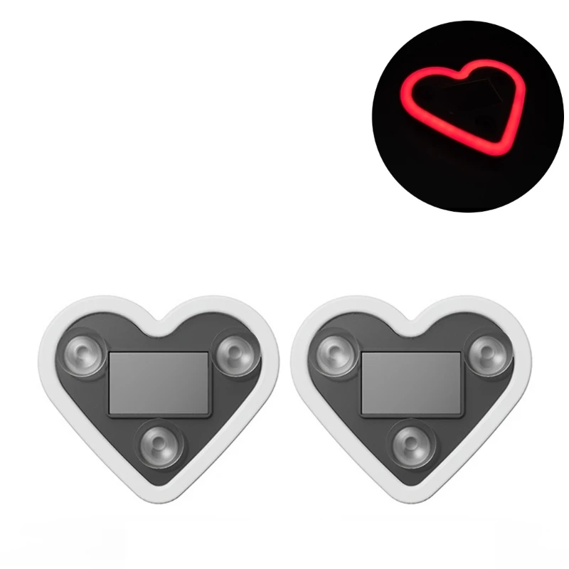 Heart Shaped Light Solar Car Decor Light Automatic Dimming Function Driving Companion