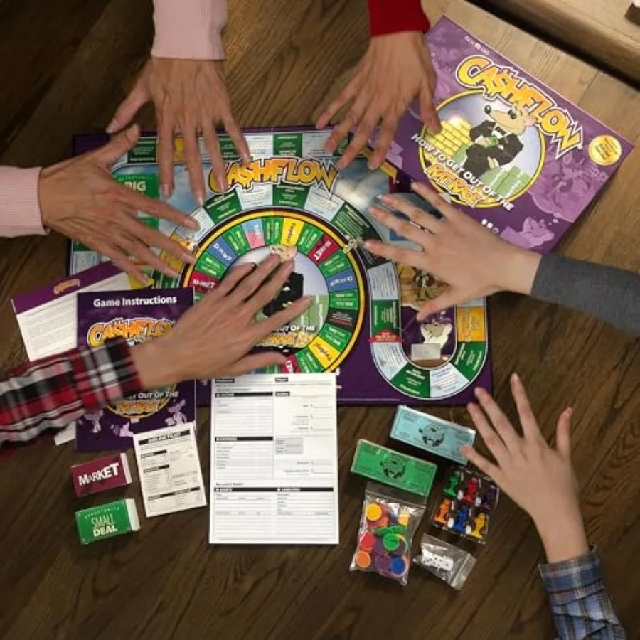 Juego de mesa CASHFLOW, juego educativo de alfabetización de finanzas comerciales para edades de 14 años en adelante, juegos interactivos de aprendizaje financiero para anuncios de adolescentes