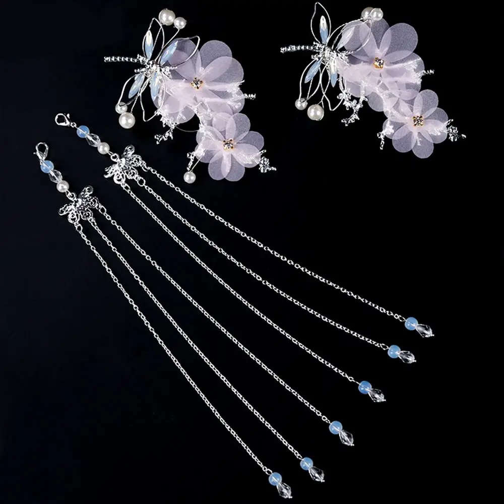 Hair Accessories Elegant HANFU Butterfly Traditional Dragonfly Hair Clips Tassel Hairpin Headwear