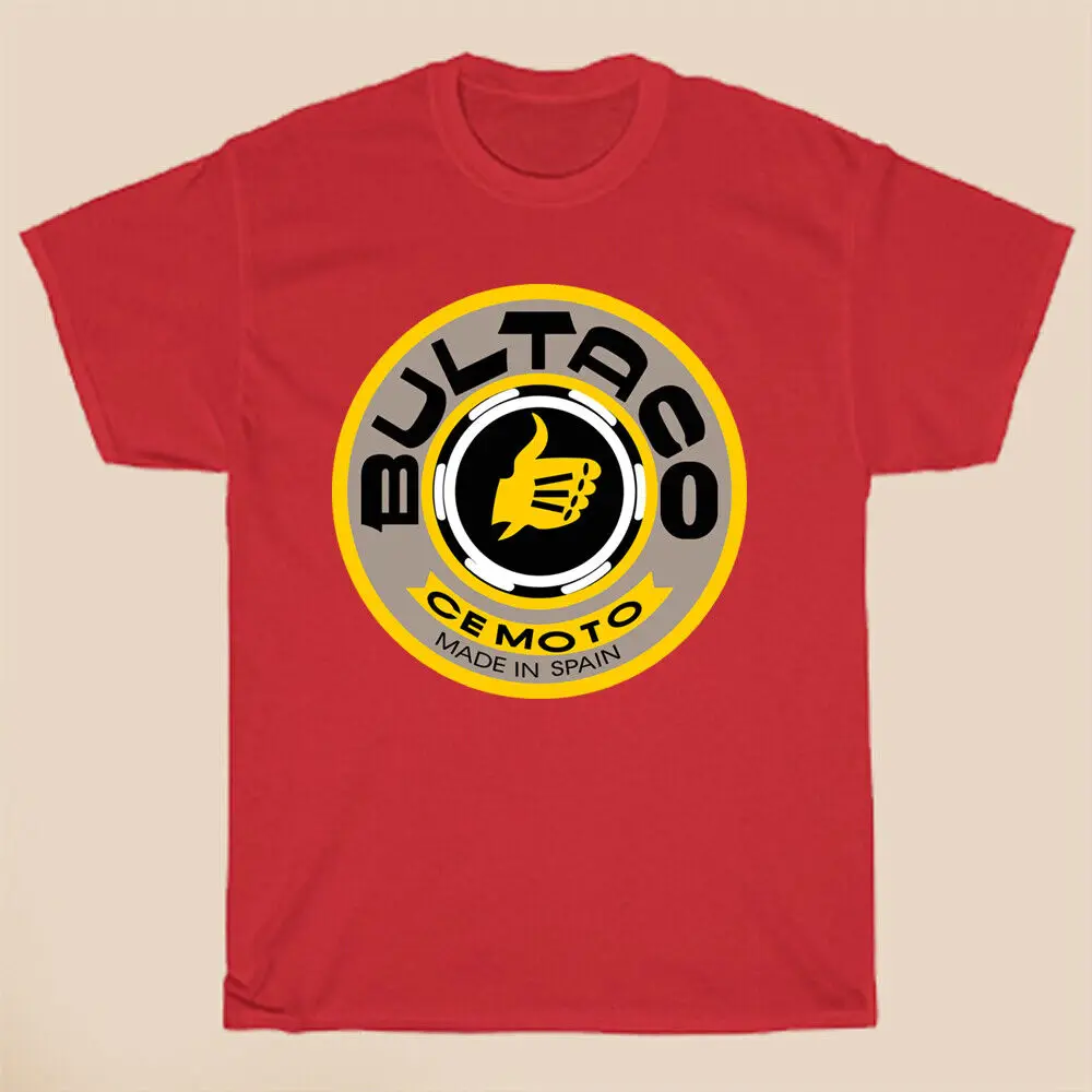 Bultaco Cemoto Spain Motorcycles Men's Red T Shirt Size S 3XL