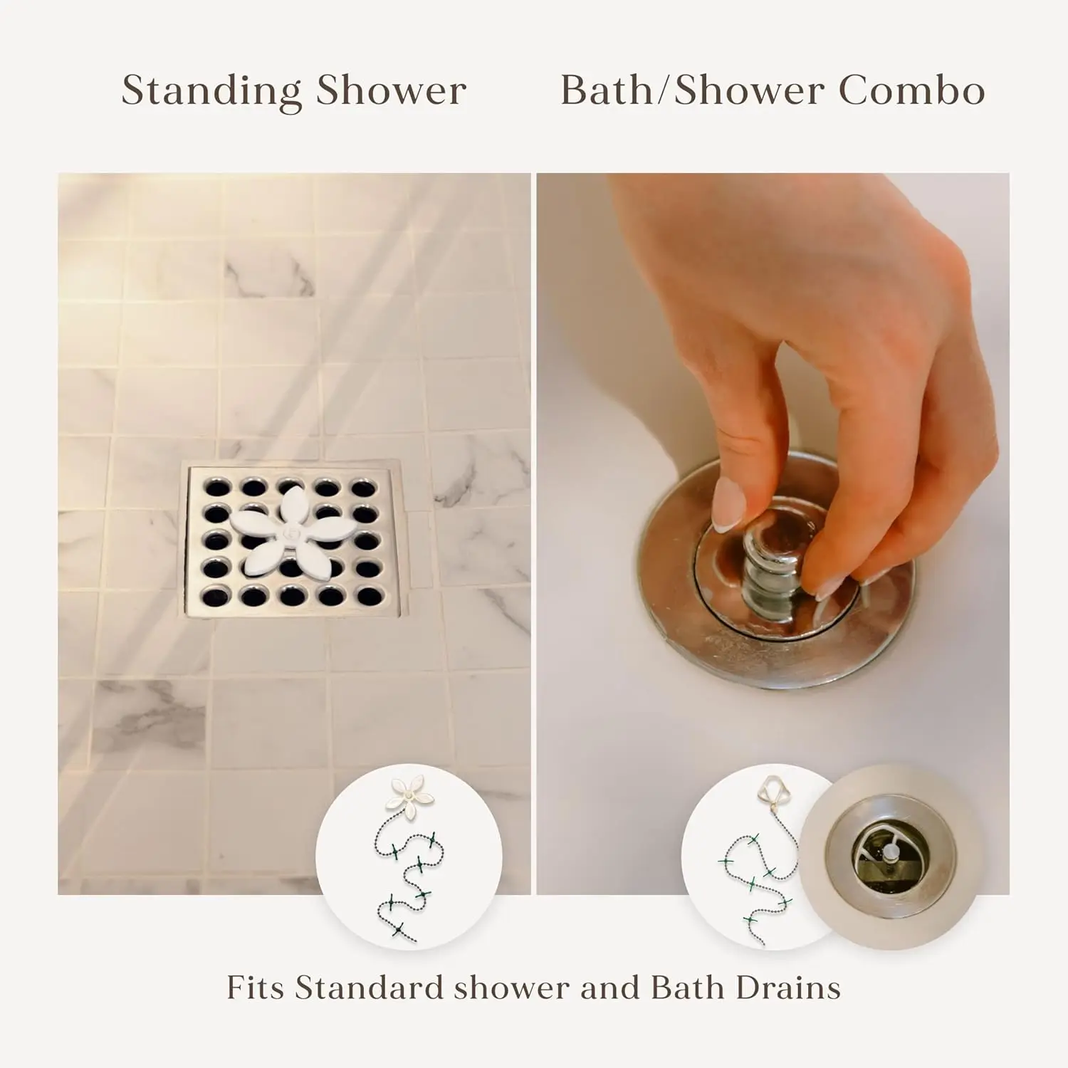 Shower Drain Hair Catcher – Disposable Bathroom Hair Trap, Easy to Install in Shower Drain Cover, Helps Prevent Clogs – As Seen view 6