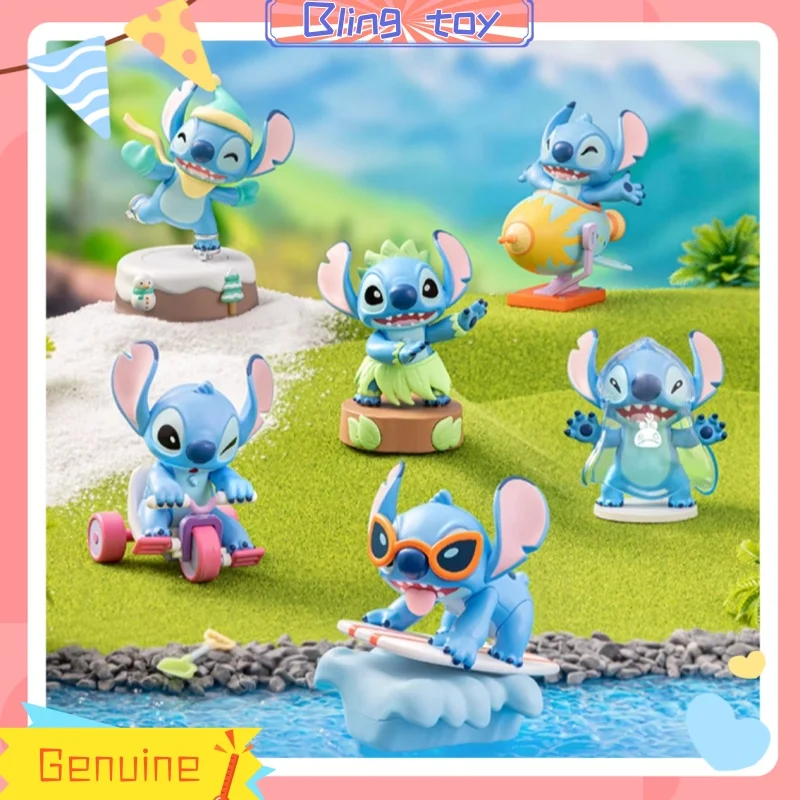 

New Genuine In Stock Disney Stitch Moe Le Series Blind Box Trendy Toys Desktop Movable Toys Figurines Boy Girl Birthday Gifts