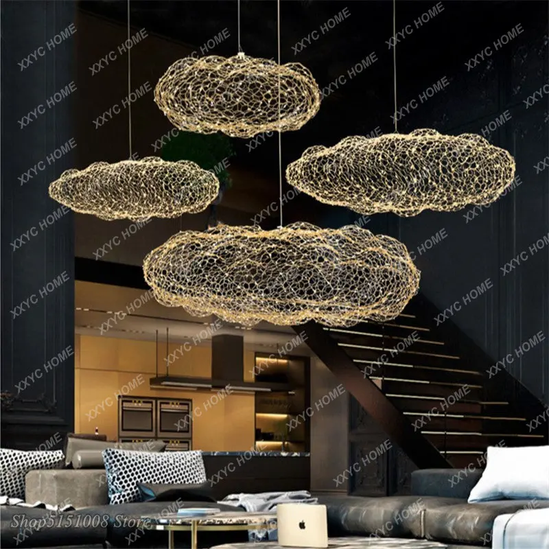 

Seni Modern Hollow Cloud Liontin Lampu Nordic Kreatif Berbintang Awan Lampu Kamar Tidur Ruang Makan Firefly Lampu LED