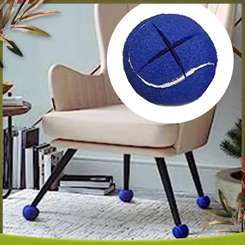 4PCS Tennis Balls For Walkers Premium Tennis Balls For Furniture Legs And Hard Floor Protection Durable Blue Multi-Purpose