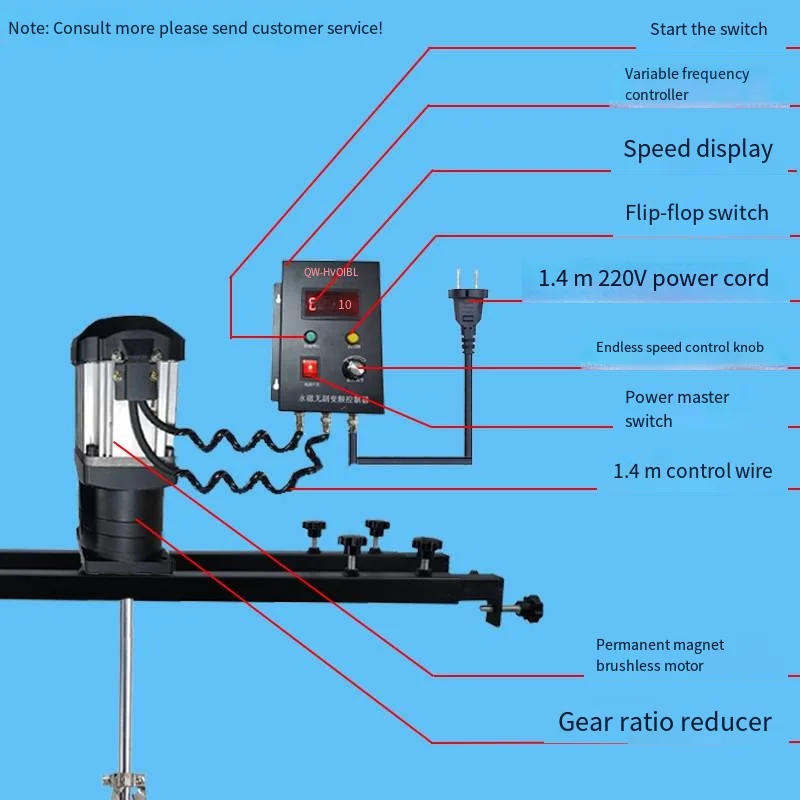 Pneumatic Stirring Motorized Disperser Ibc Industrial Paint Mixer