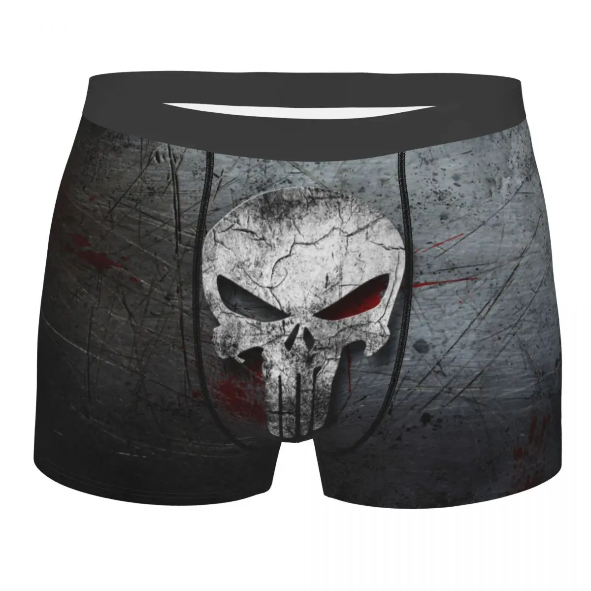 Vintage Skeleton Punishers Skull Underwear Men Print Custom Boxer Shorts Panties Briefs Soft Underpants