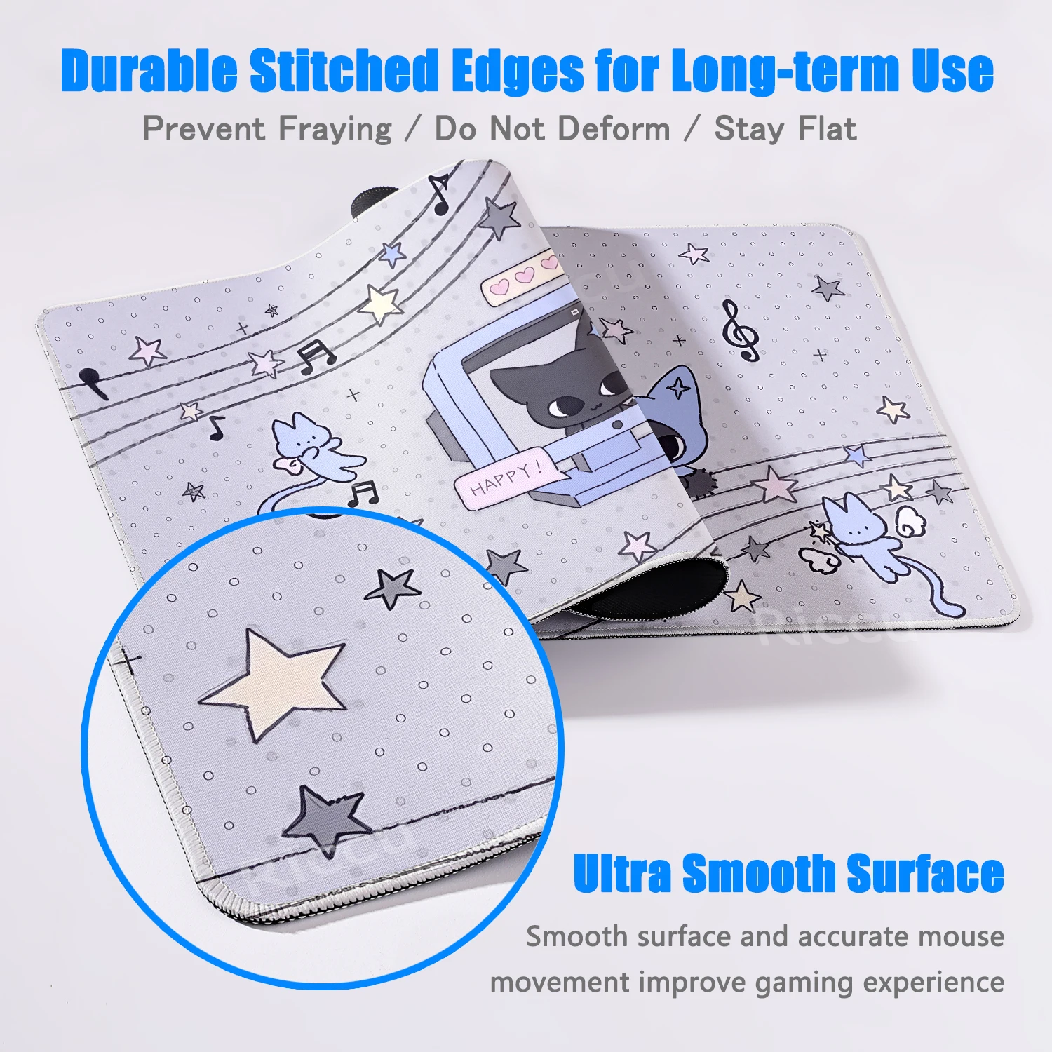 Yeni Kawaii Siyah Kedi Mousepa - Mousepad Xl Extended incelemesi ve fiyatı