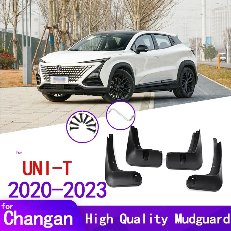 Schmutzfänger, Spritzschutz, Schmutzfänger vorne und hinten, Kotflügel, 4 Stück, schwarze Schmutzfänger für Changan UNI-T UNIT 2020–2023