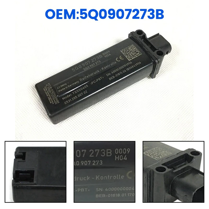 TPMS Tire Pressure Module Control Unit, Antena Receptora para VW MQB GOLF 6 7 MK7 Tiguan Passat B8 Touran, 5Q0907273B