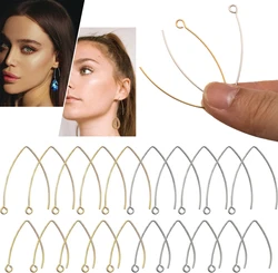 20Pcs Hypoallergenic Stainless Steel French-Style Ear Hook V Shape DIY Fashion Earring Base Jewelry Making Findings Supplies