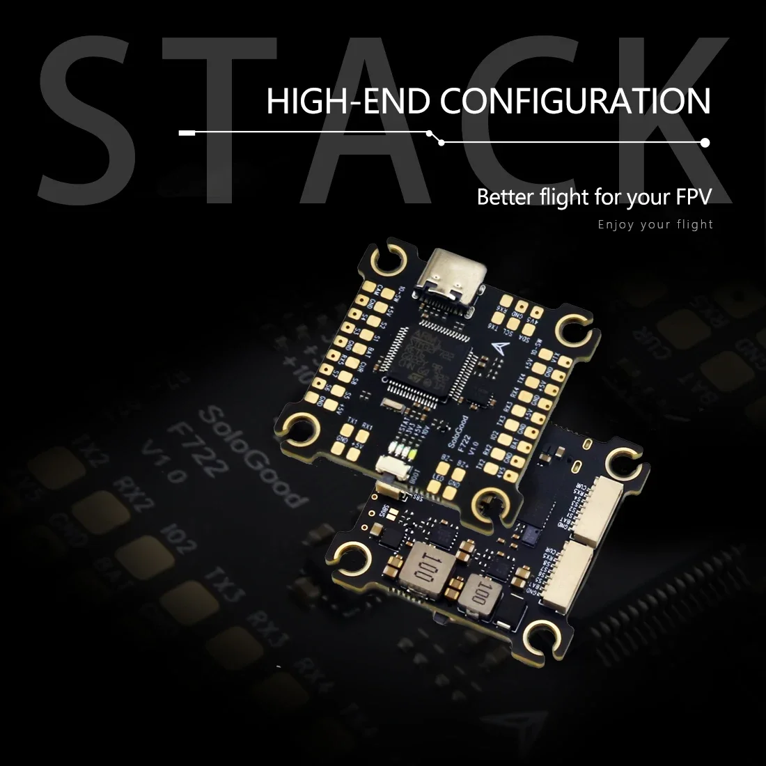 SoloGood F722 60A Stack ICM42688P F722 Controllore di volo BLHELI_S 60A 4in1 ESC 30.5X30.5mm 2-6S per parti di droni FPV Freestyle