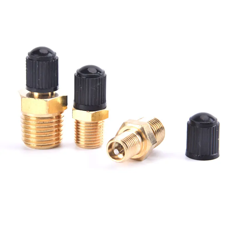 1/4 Inch NPT Solid Nickel Plated Brass Air Compressor Tank Fill Valve 6.35mm Male NPT Standard Thread Core Rated To 2g00psi