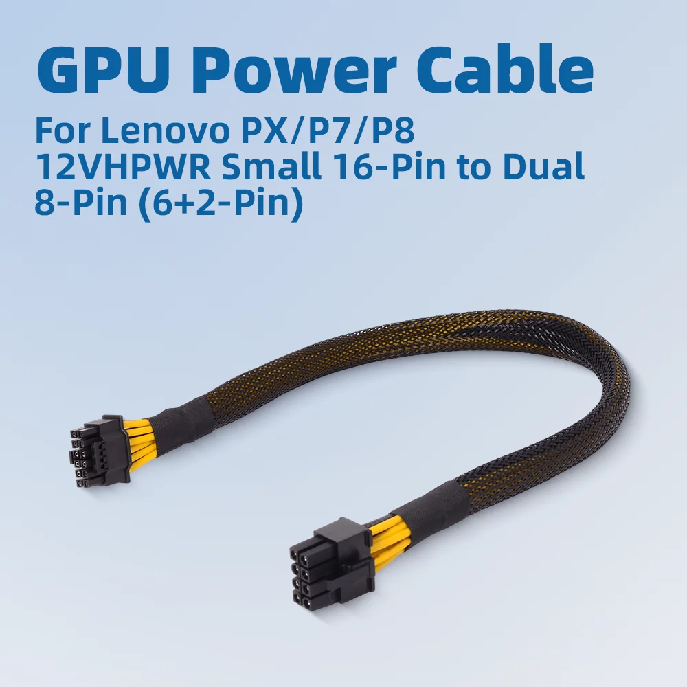 

16Pin To 8pin Power Cable 40CM for Lenovo PX/P7/P8 12V HPWR To GPU Graphic Card Power Supply for A100 P40 K80 M60