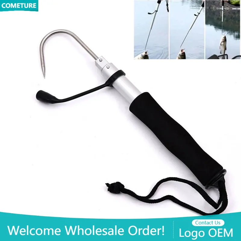 

Stainless Steel Telescopic Fishing Gaff 60/120cm Retractable Sea Fishing Spear Hook Tackle Outdoor Tackle Telescopic Gaff