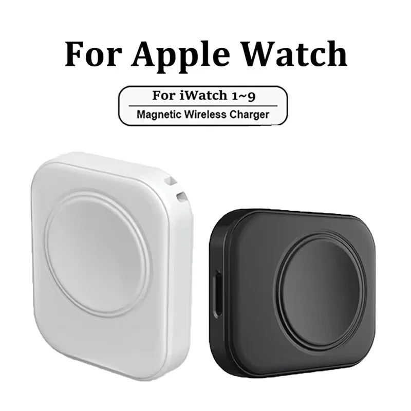 Wireless Charger For Apple Watch Series 9 8 7 6 5 4 3 2 1 Type-C / L Double Interface Portable Magnetic Wireless Charging Dock
