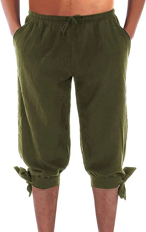 Piratenhosen für Herren, mittelalterliche Renaissance-Cosplay-Hosen, Reiter- und Bauernkostüm, Bloomer-Hosen. – Detail 11