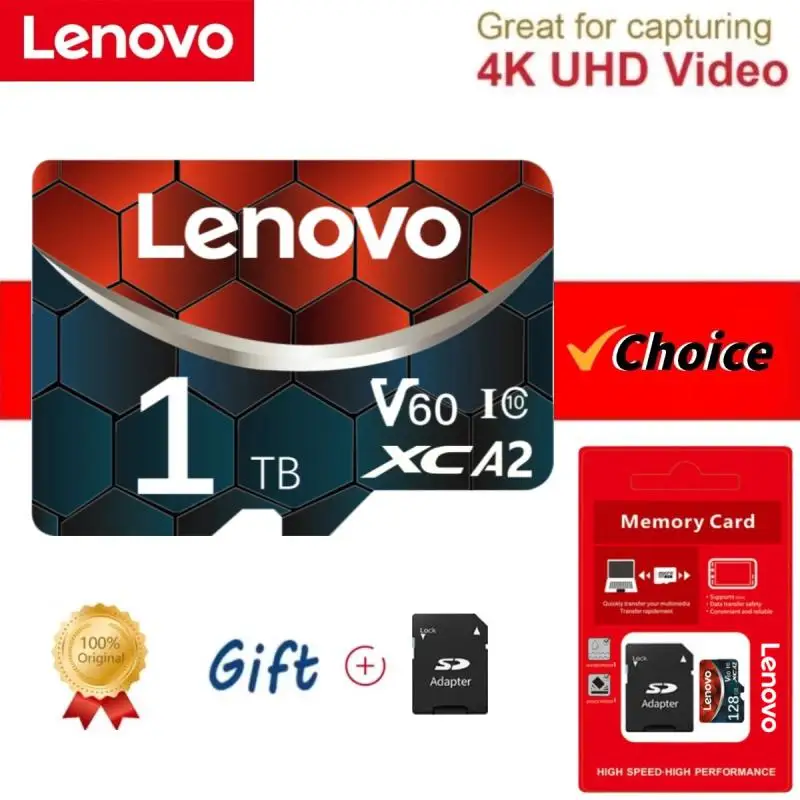 Lenovo 2TB SD Memory Card 1TB 512GB SD Card 256GB Ultra-fast Transfer Micro TF SD Card 128GB 256GB Cartao De Memoria For Tablet