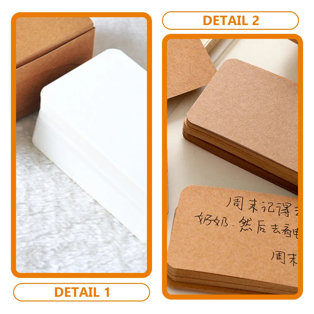 

4 Packs Thickened Mini Blank Index Cards Smooth Business Message Note Cards For Students Office Travelers Portable Daily Use