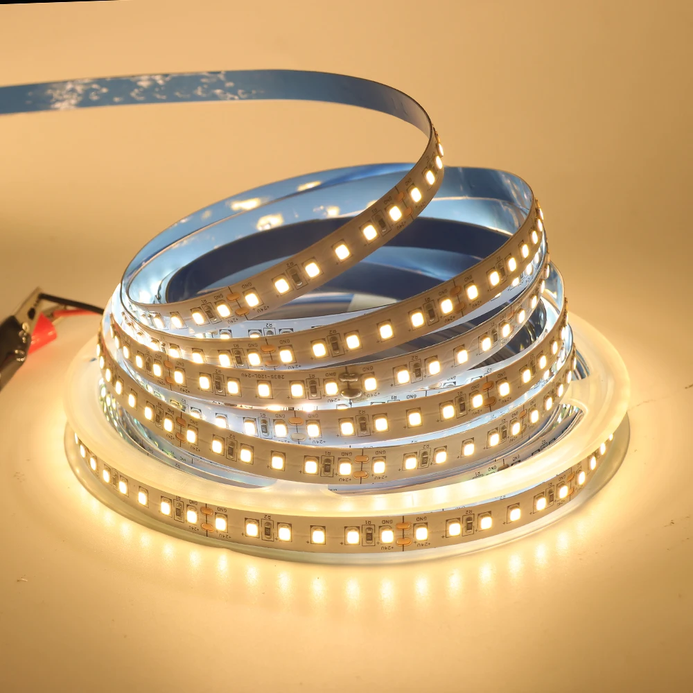 12V 24V 2835 LED Strip 5m 10m 15m 20m Tape Light Ribbon Flexible String 120/240/480 LED Cold Warm Natural White Home Decor