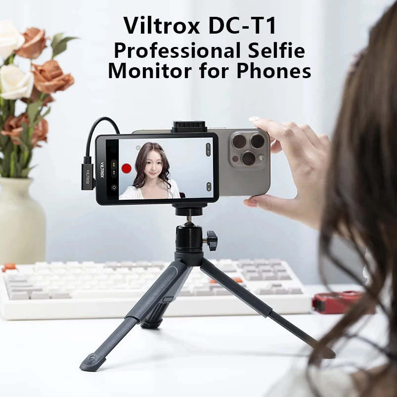 Viltrox DC-T1 Selfie Screen Monitor 1080P HD Touchscreen Portable Handheld Rear Camera Preview for IPhone Android Vlog Live