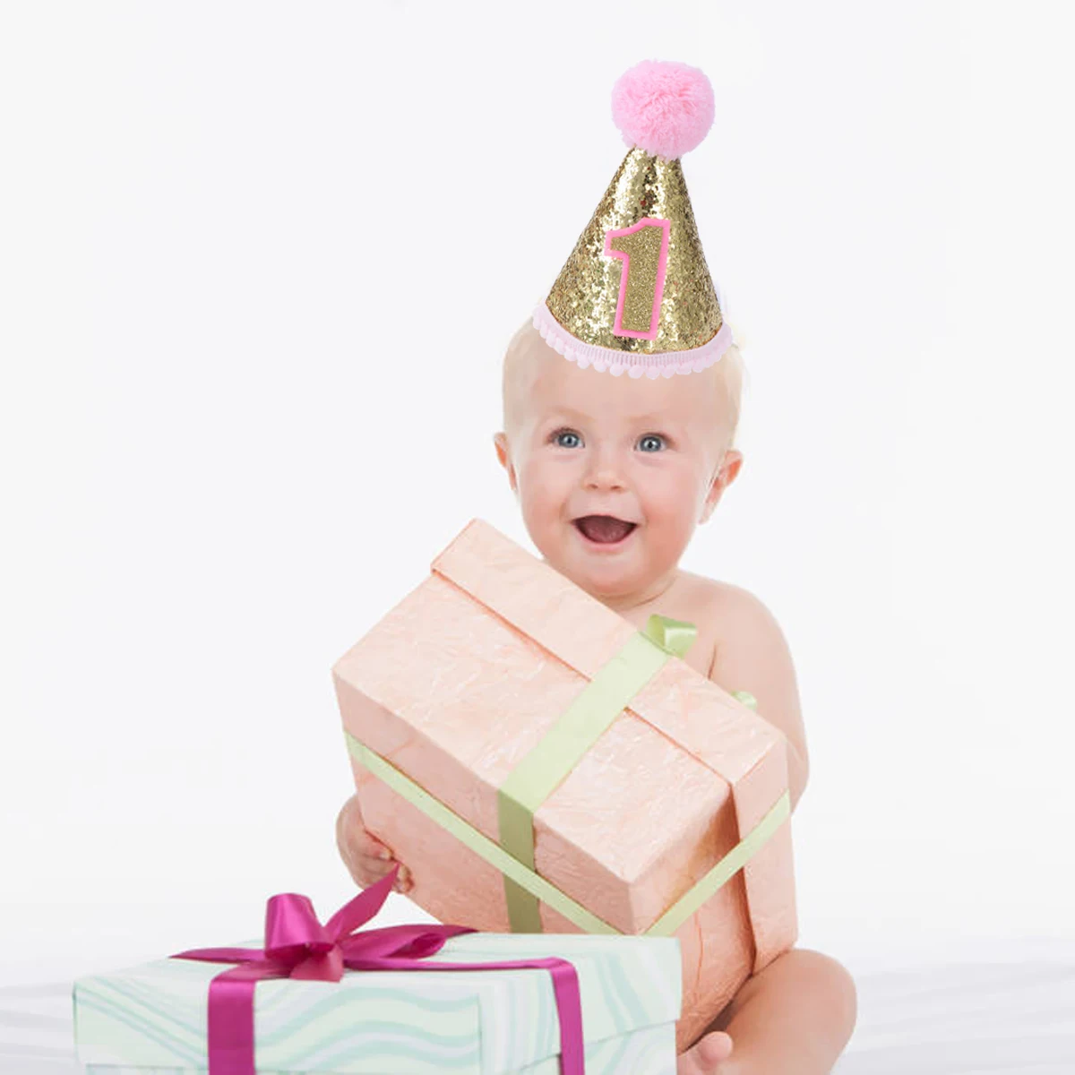 

Party Hats for Birthday Happy Headband Girls Conical Cap Headbands Cone