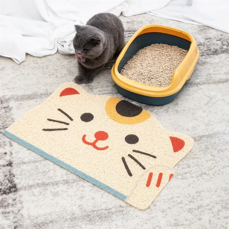 PVC cat litter mat for cats in all seasons, pet mat for cats, breathable litter box mat for outdoor splashes, pet seat cushion