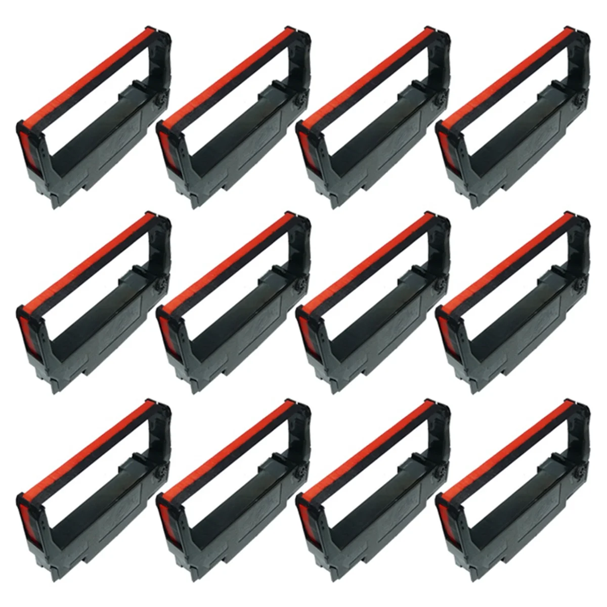 12Pcs Black and Red Printers Ribbon for Epson ERC38 ERC30 ERC34 TM-U220A/220B/220D/300/375 Printer for SNBC BTP-M180