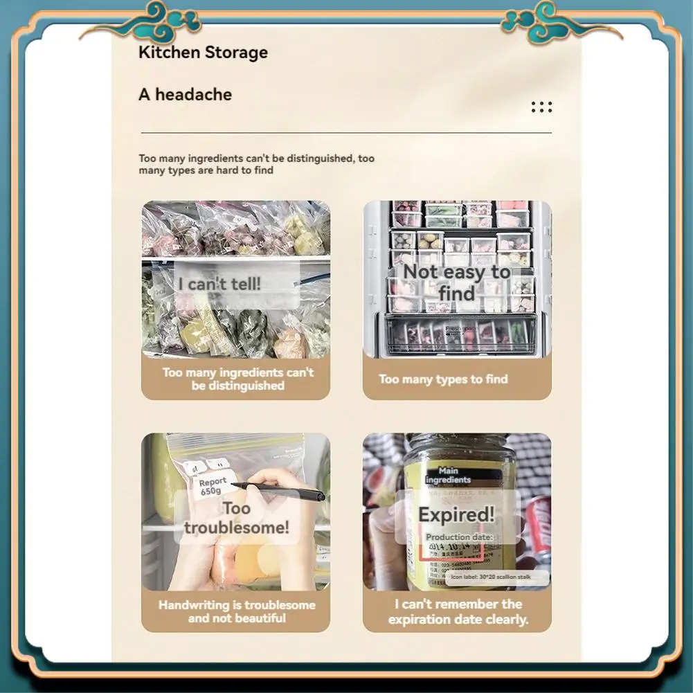 (New)-For NIIMBOT B21/B1/B203/B3S Frozen Label Paper Resistant To Low Temperatures Down-18°C For Kitchen/Freezer Cabinet