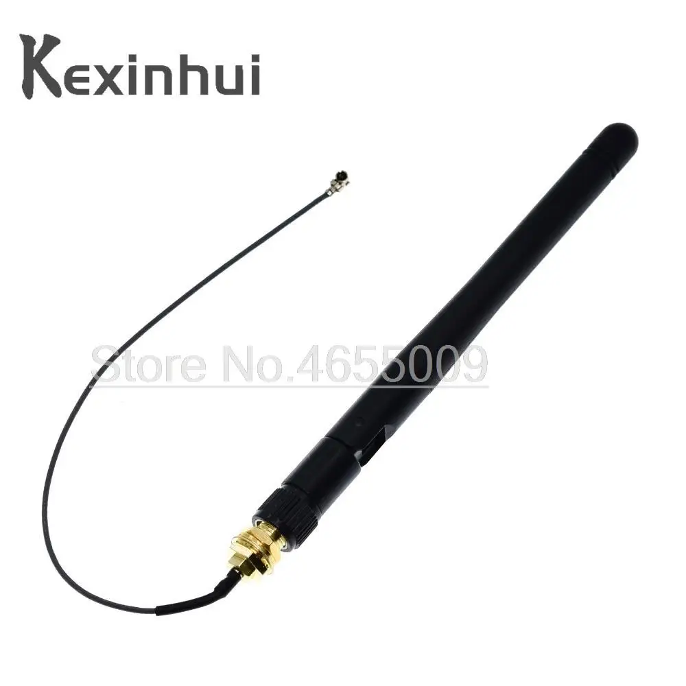 2.4GHz 3dBi WiFi 2.4g Antenna Aerial RP-SMA Male wireless router+ 17cm PCI U.FL IPX to RP SMA Male Pigtail Cable ESP8266 ESP32