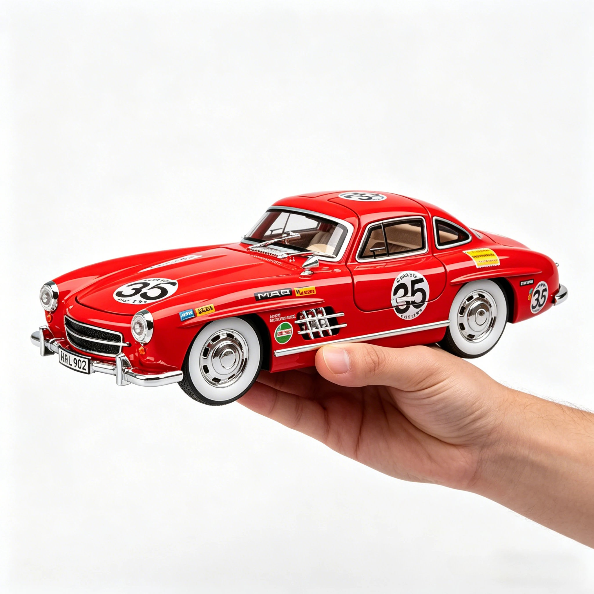 

1:24 300SL Alloy Retro Car Model Diecasts Metal Classic Vehicles Car Model Simulation Sound and Light Collection Kids Toys Gifts
