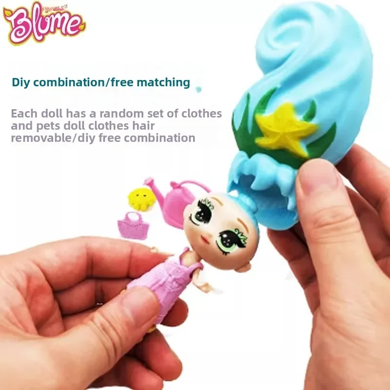 

NewBlume Flower Fairy Blind Box Doll Surprise Opening Guess Fun Watering Flowerpot Girl DIY House Play Toy Kids Gift