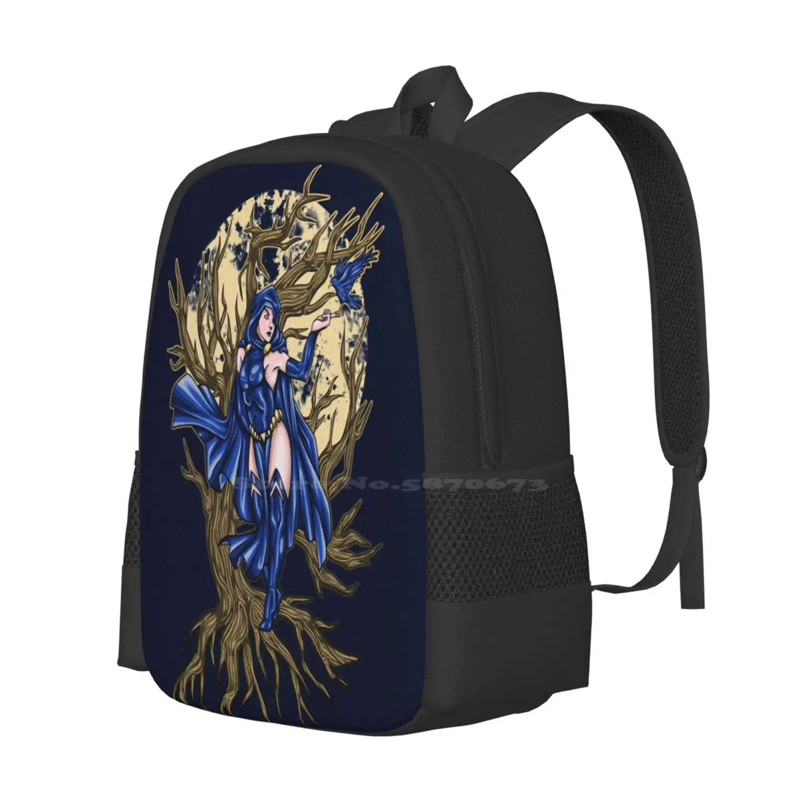 - Raven New Arrivals Unisex Bags Student Bag Backpack Raven Superhero