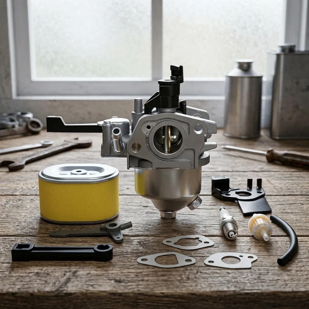 Engine Fuel Mixer 15*15*10cm 19mm Carburetor 45 Degree Inlet Metal Construction 14 Tubing Size Upward Curve Design