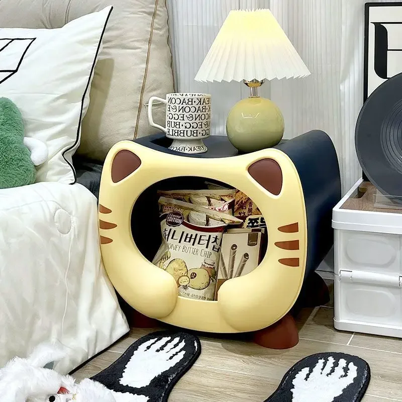 

Modern Luxury Cartoon Cute Trendy Bedside Table Bedroom Bedside Table Toy Storage Nightstands Living Room Home Furniture