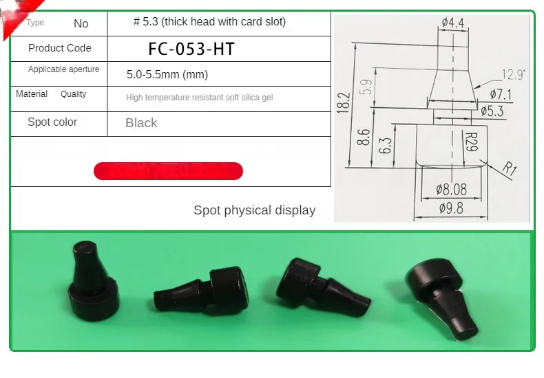 Silikonstopfen, Gummistopfen, schützende Weichheit, schwarz, 3 mm, 4 mm, 5 mm, 6 mm, 8 mm, 9 mm, 10 mm, 12 mm, 14 mm, 16 mm, Schnallenlochversiegelung, rutschfeste Fußmatte – Detail 31