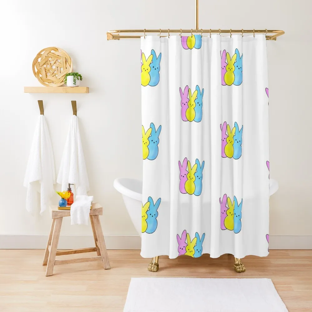 

Colorful Peeps - Bunnies Shower Curtain Modern Showers For Bathroom Funny Shower Elegant Bathroom For Bathroom Shower Curtain