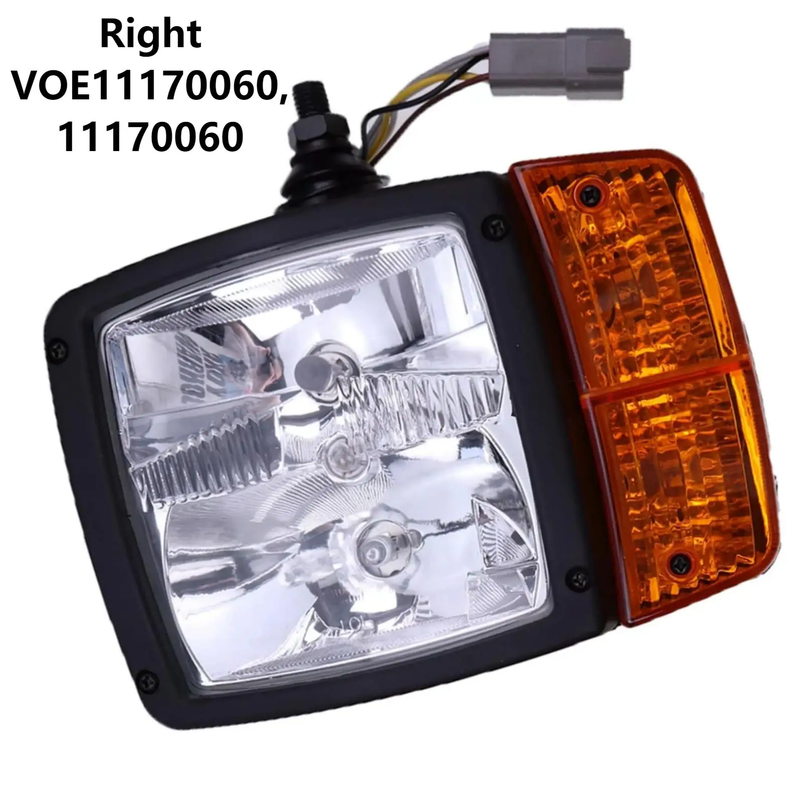 Left 11170059 or Right 11170060 Headlamp For Volvo Wheel Loaders L110E, L180F HL, L220F Compact Wheel Loaders L50F, L45F, L50G