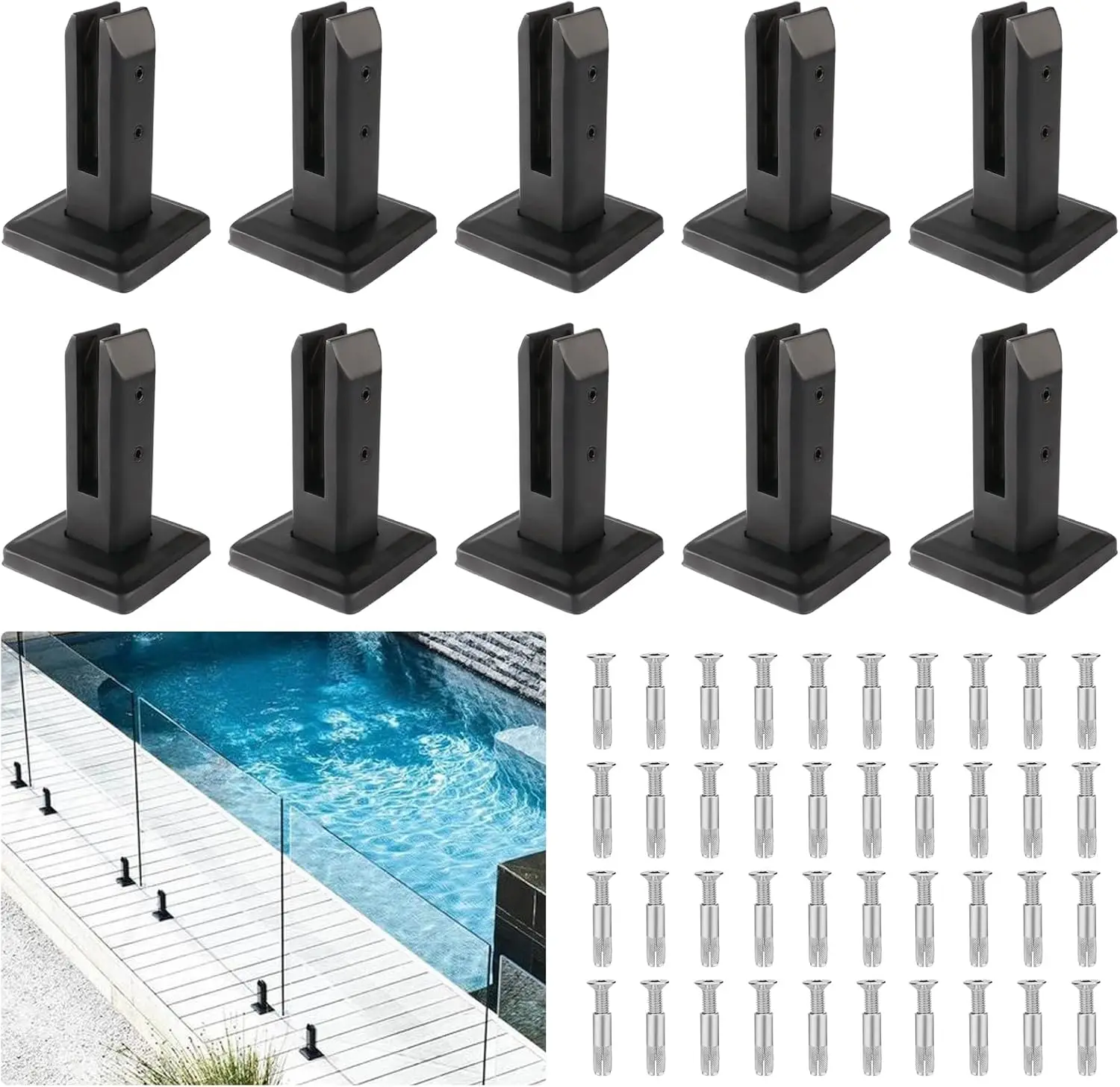 loy Stainless Steel Glass Railing Spigot Glass Clamp Balustrade Stairs Railing Pool Balcony Fence Floor Glass Mounting