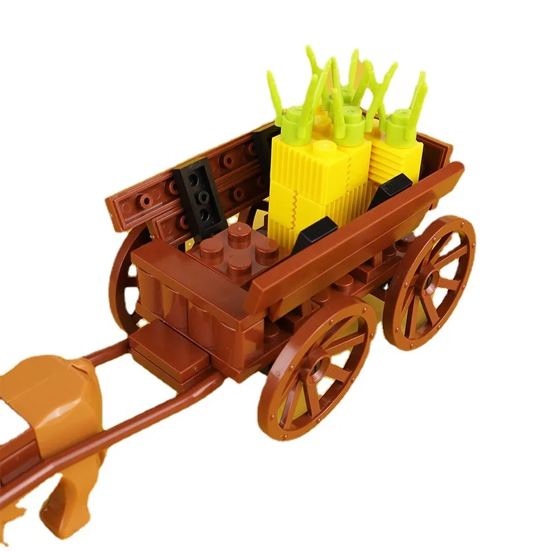 Middeleeuwse Landhuis Rijtuig Bouwblokken Stadsvervoer Creatieve Bakstenen Moc Speelgoed Voor Kinderen Educatief Geschenk
