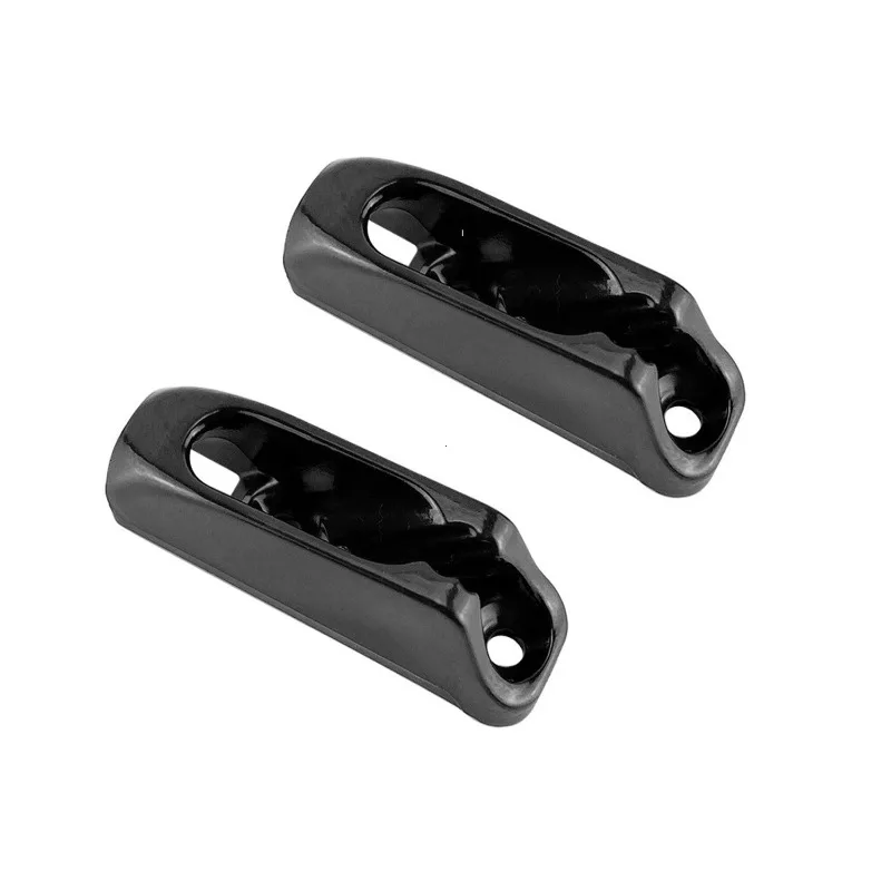 2Pcs/4Pcs Boat Jam Cleat Self-Lock Rope Black Nylon Clam Cleat Cord Tensioner Runner Canoeing Kayak Surfing Marine