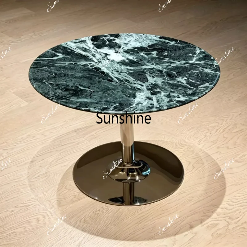Italian light luxury minimalist luxury stone round edge design living room sofa